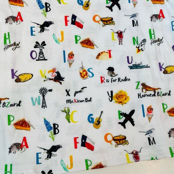 NWT The Printed Press 5-6T Texas ABC PJs - Picture 4 of 4